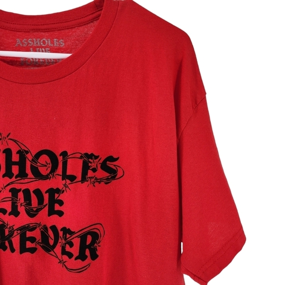 Men's Assholes Live Forever Short Sleeve Graphic T-Shirt - Picture 2 of 4
